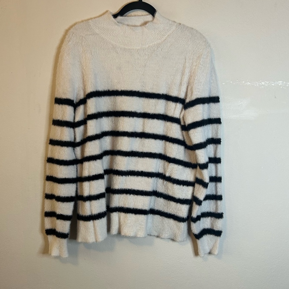 Bailey 44 Sundry Stripes Mock Neck Cozy Sweater